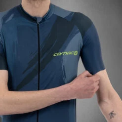 Carnac Men's Brosse Short Sleeve Jersey / Blue -CyclePro Gear Store CLCABSSJB P5