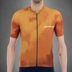 Carnac Men's Meteo Short Sleeve Jersey / Gold -CyclePro Gear Store CLCAMSSJG P3