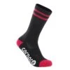 Carnac Stripe Perform Cycling Socks / Black & Burgundy -CyclePro Gear Store CLCASTRPCSBBU P1