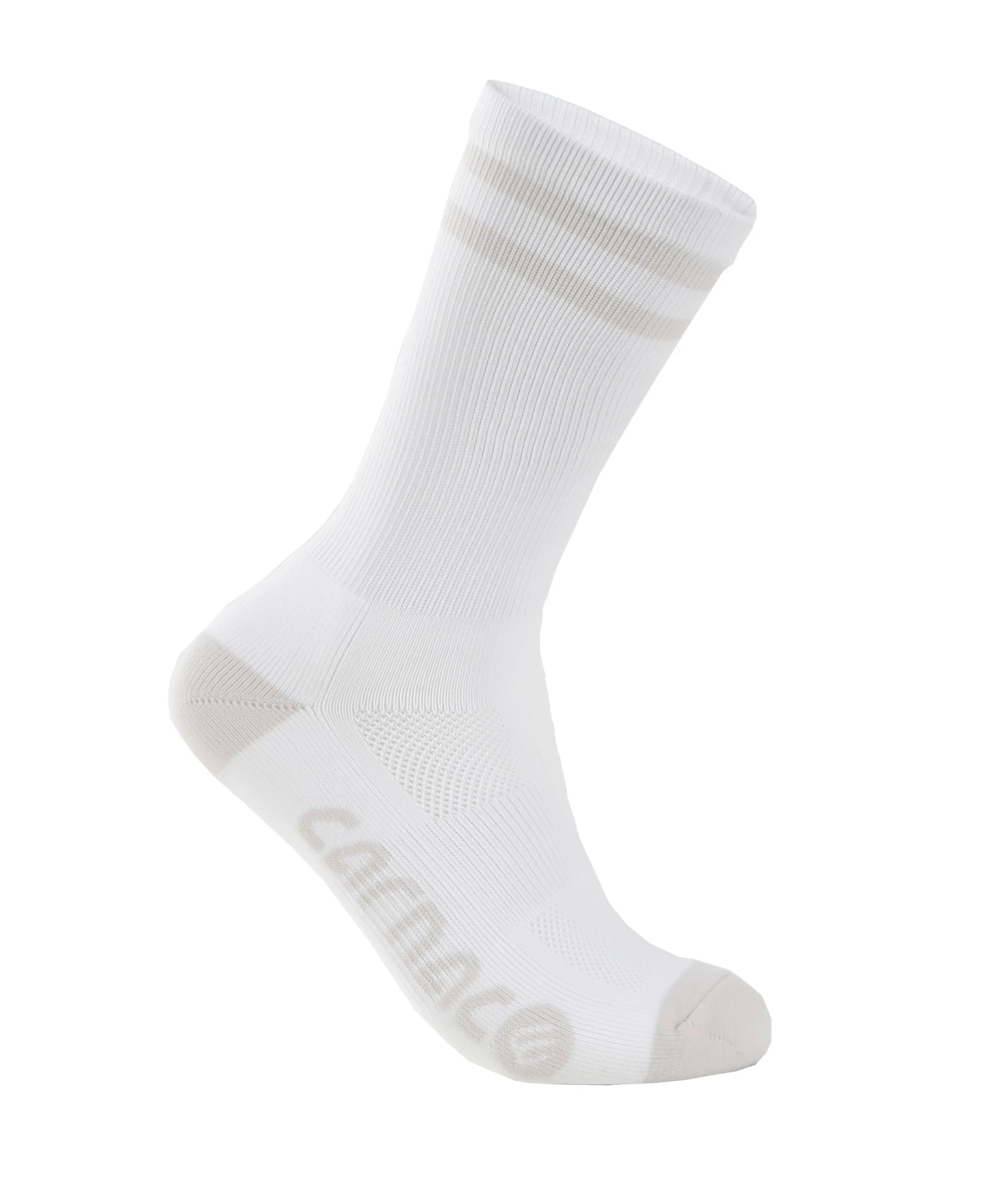 Carnac Stripe Perform Cycling Socks / White & Grey 3 Carnac Stripe Perform Cycling Socks / White & Grey