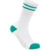 Carnac Stripe Perform Cycling Socks / White & Teal -CyclePro Gear Store CLCASTRPCSWTE P1