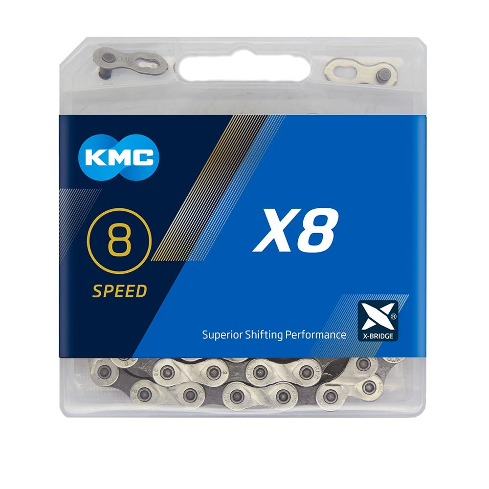 KMC X8 8 Speed Chain / 114 / Silver/Grey 3 KMC X8 8 Speed Chain / 114 / Silver/Grey